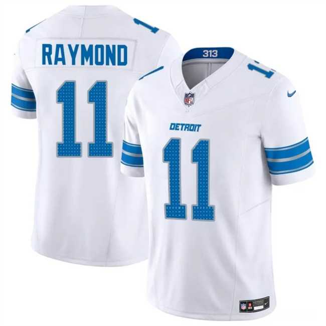 Men & Women & Youth Detroit Lions #11 Kalif Raymond White 2024 F.U.S.E. Vapor Limited Football Stitched Jersey->denver broncos->NFL Jersey